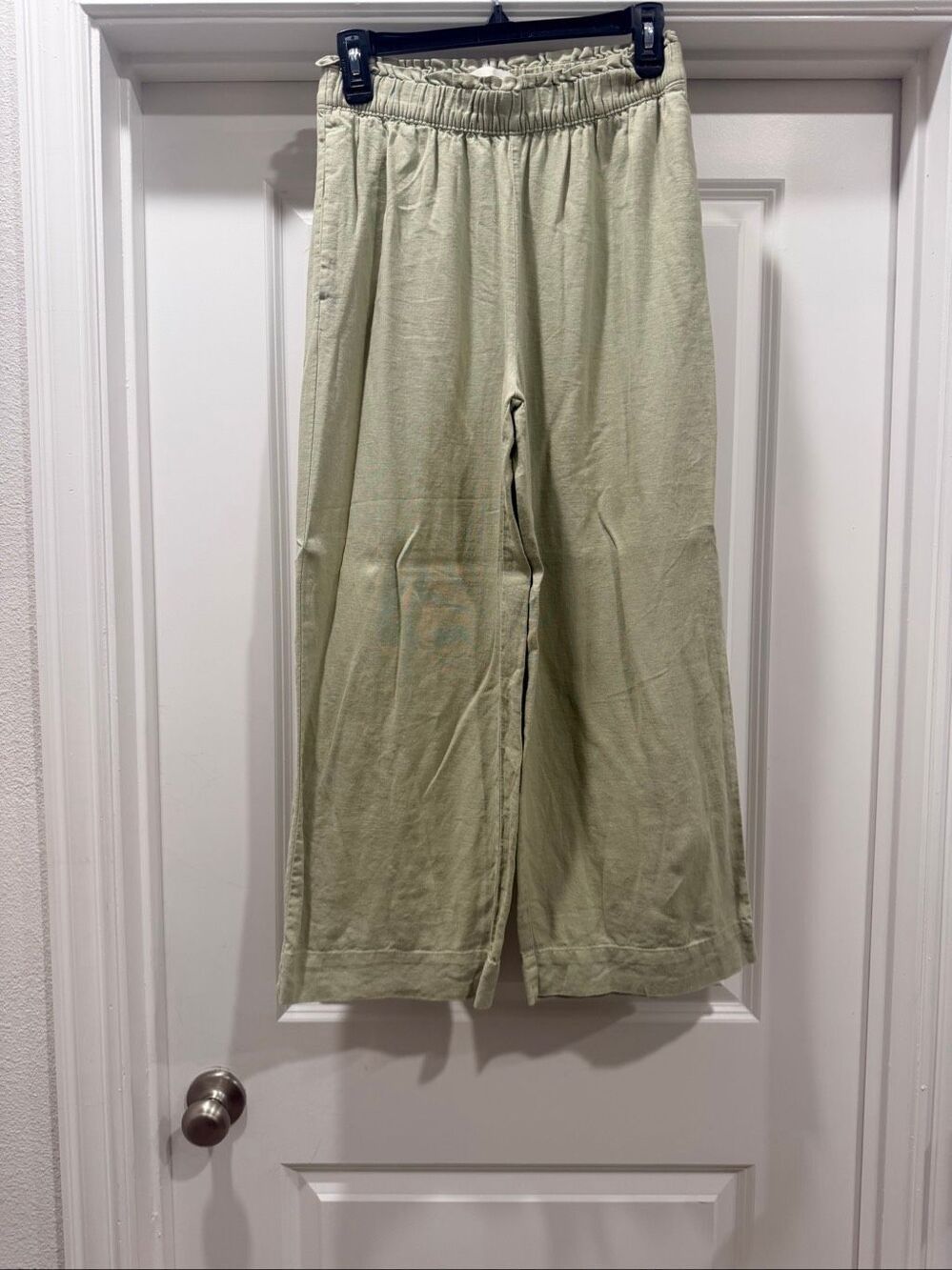 Abercrombie & Fitch Light Green Wide Leg Cargo Utility Pants Medium M Trousers